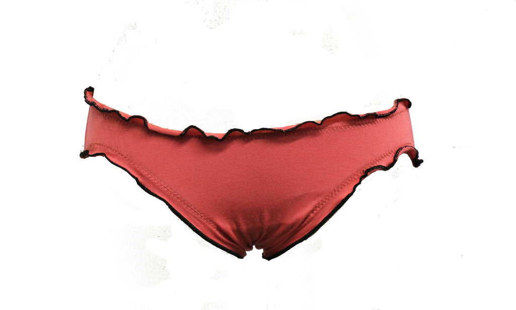 Liberty Cotton Frilly Knickers. Womans Silky Ruffled Low Rise Full Brief. -   Canada